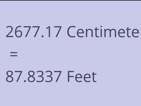 2677.17 CM TO FEET
