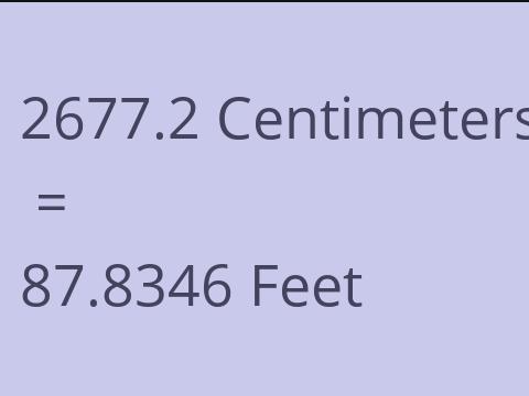 2677.2 CM TO FEET