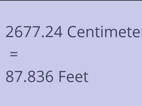 2677.24 CM TO FEET