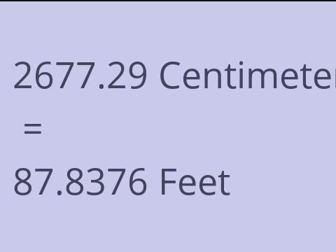 2677.29 CM TO FEET