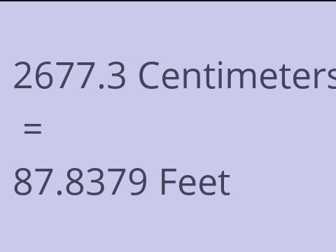 2677.3 CM TO FEET