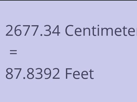 2677.34 CM TO FEET