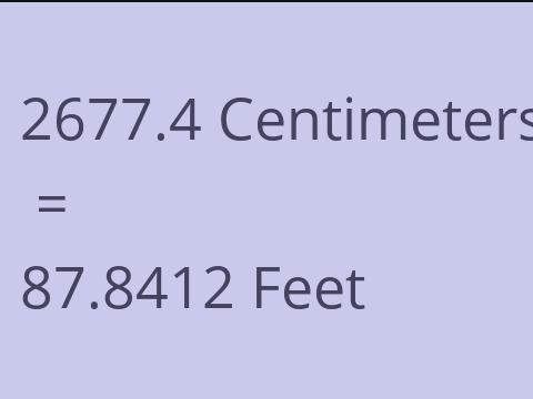 2677.4 CM TO FEET