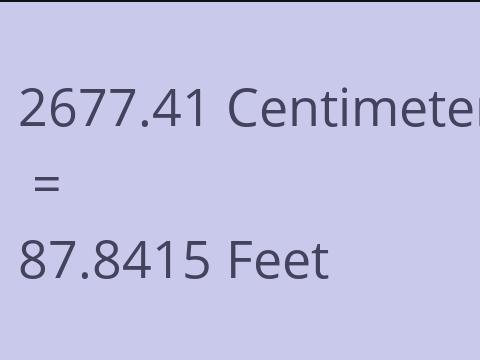 2677.41 CM TO FEET