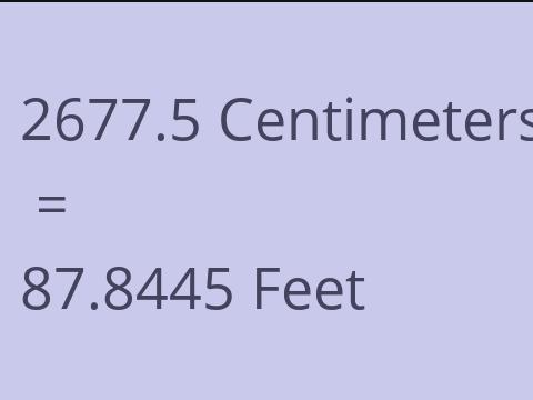 2677.5 CM TO FEET