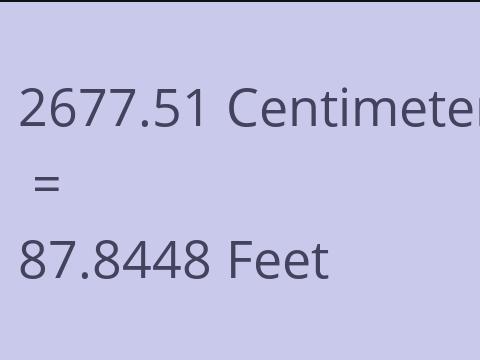 2677.51 CM TO FEET