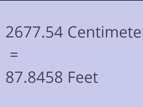 2677.54 CM TO FEET
