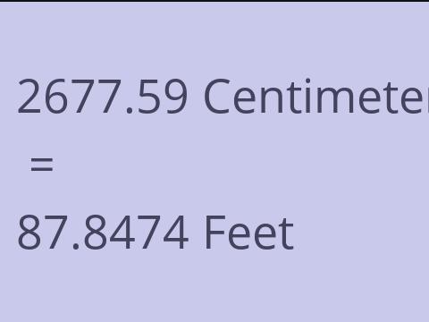 2677.59 CM TO FEET