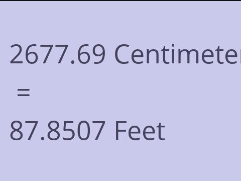 2677.69 CM TO FEET