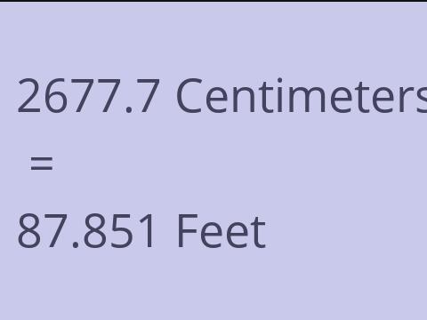 2677.7 CM TO FEET