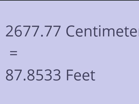 2677.77 CM TO FEET