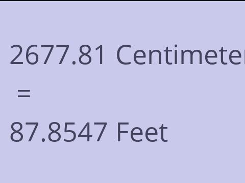 2677.81 CM TO FEET