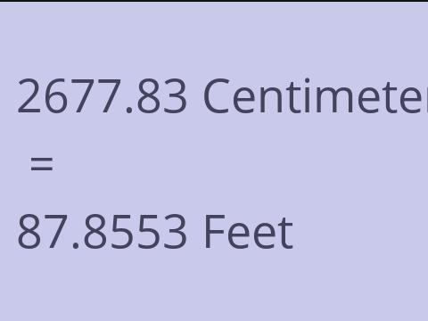 2677.83 CM TO FEET