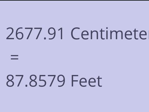 2677.91 CM TO FEET