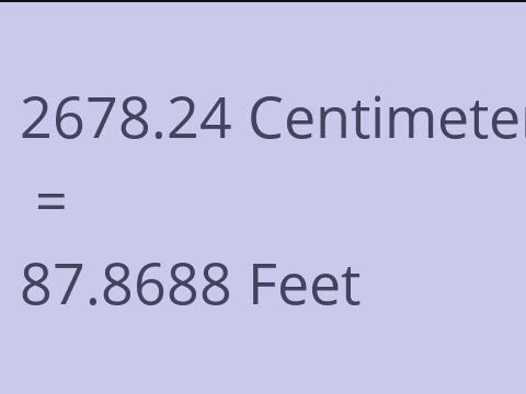 2678.24 CM TO FEET