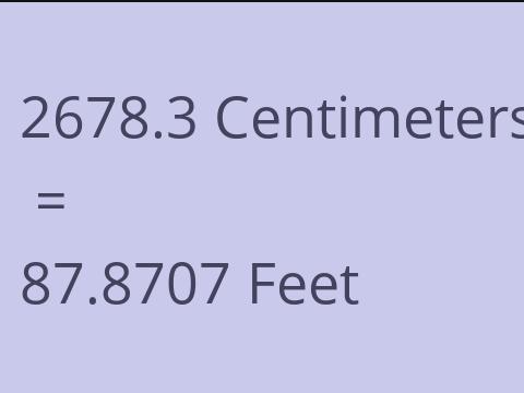 2678.3 CM TO FEET