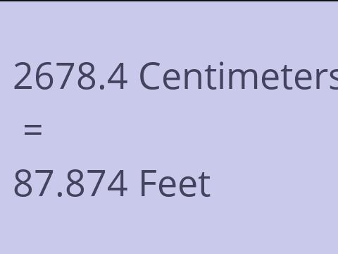 2678.4 CM TO FEET