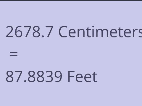 2678.7 CM TO FEET
