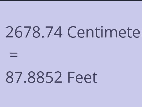 2678.74 CM TO FEET