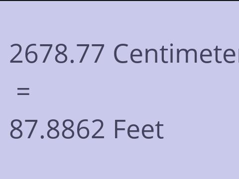 2678.77 CM TO FEET