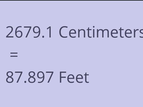 2679.1 CM TO FEET