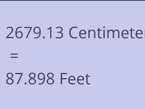 2679.13 CM TO FEET