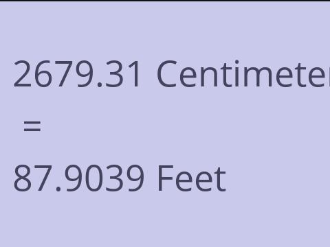2679.31 CM TO FEET