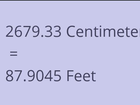 2679.33 CM TO FEET