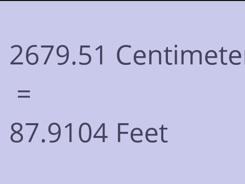2679.51 CM TO FEET