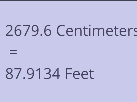 2679.6 CM TO FEET