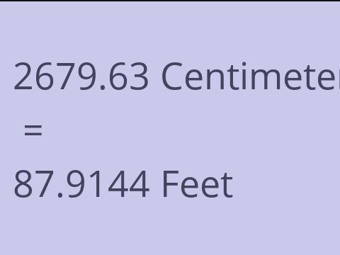 2679.63 CM TO FEET