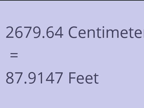 2679.64 CM TO FEET