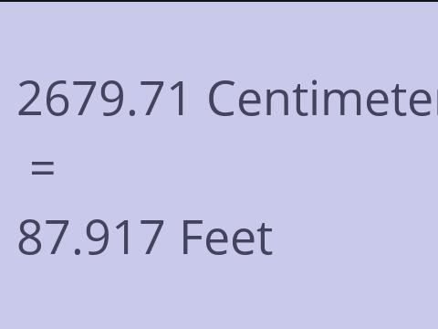2679.71 CM TO FEET