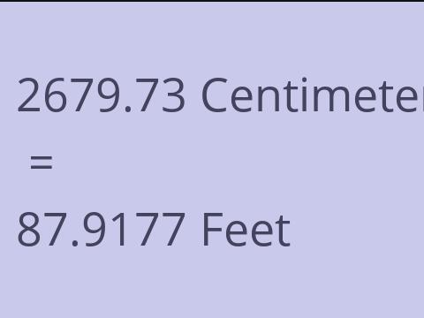2679.73 CM TO FEET