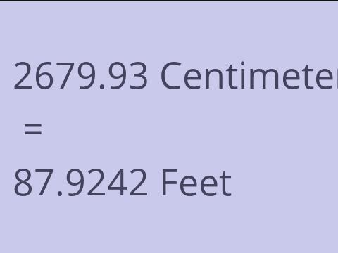 2679.93 CM TO FEET