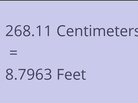 268.11 CM TO FEET