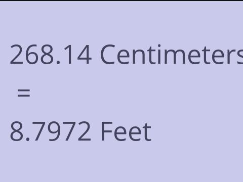 268.14 CM TO FEET