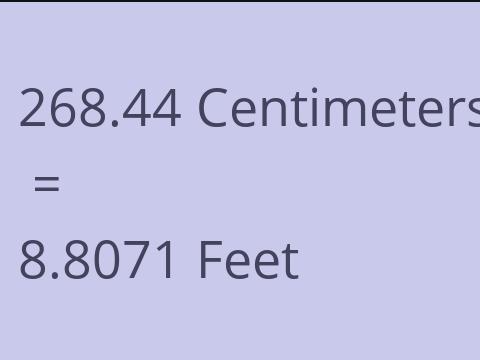 268.44 CM TO FEET