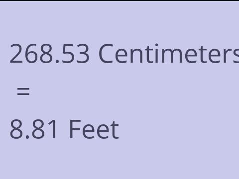 268.53 CM TO FEET