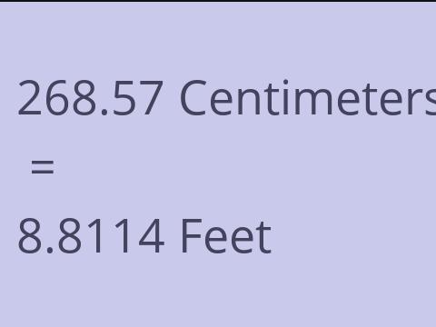 268.57 CM TO FEET