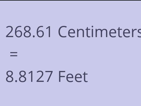 268.61 CM TO FEET