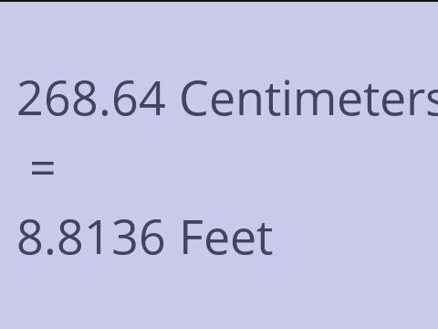 268.64 CM TO FEET