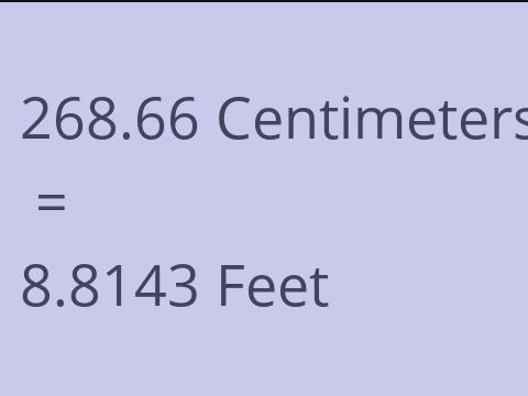 268.66 CM TO FEET