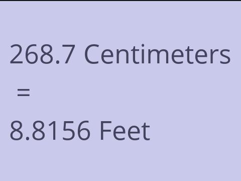 268.7 CM TO FEET