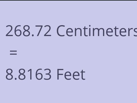 268.72 CM TO FEET