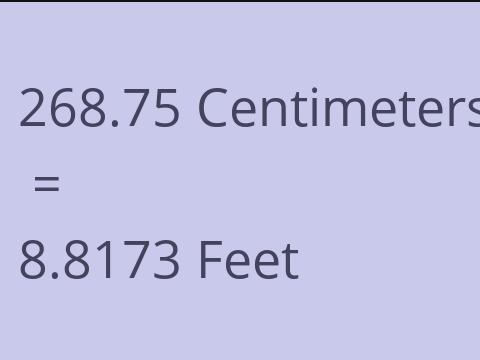 268.75 CM TO FEET