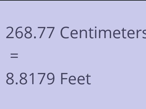 268.77 CM TO FEET