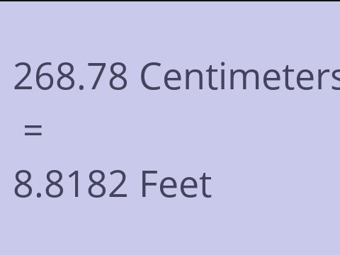 268.78 CM TO FEET