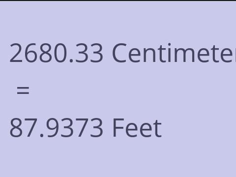 2680.33 CM TO FEET