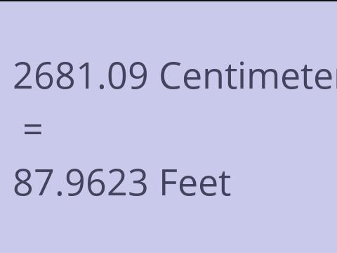 2681.09 CM TO FEET